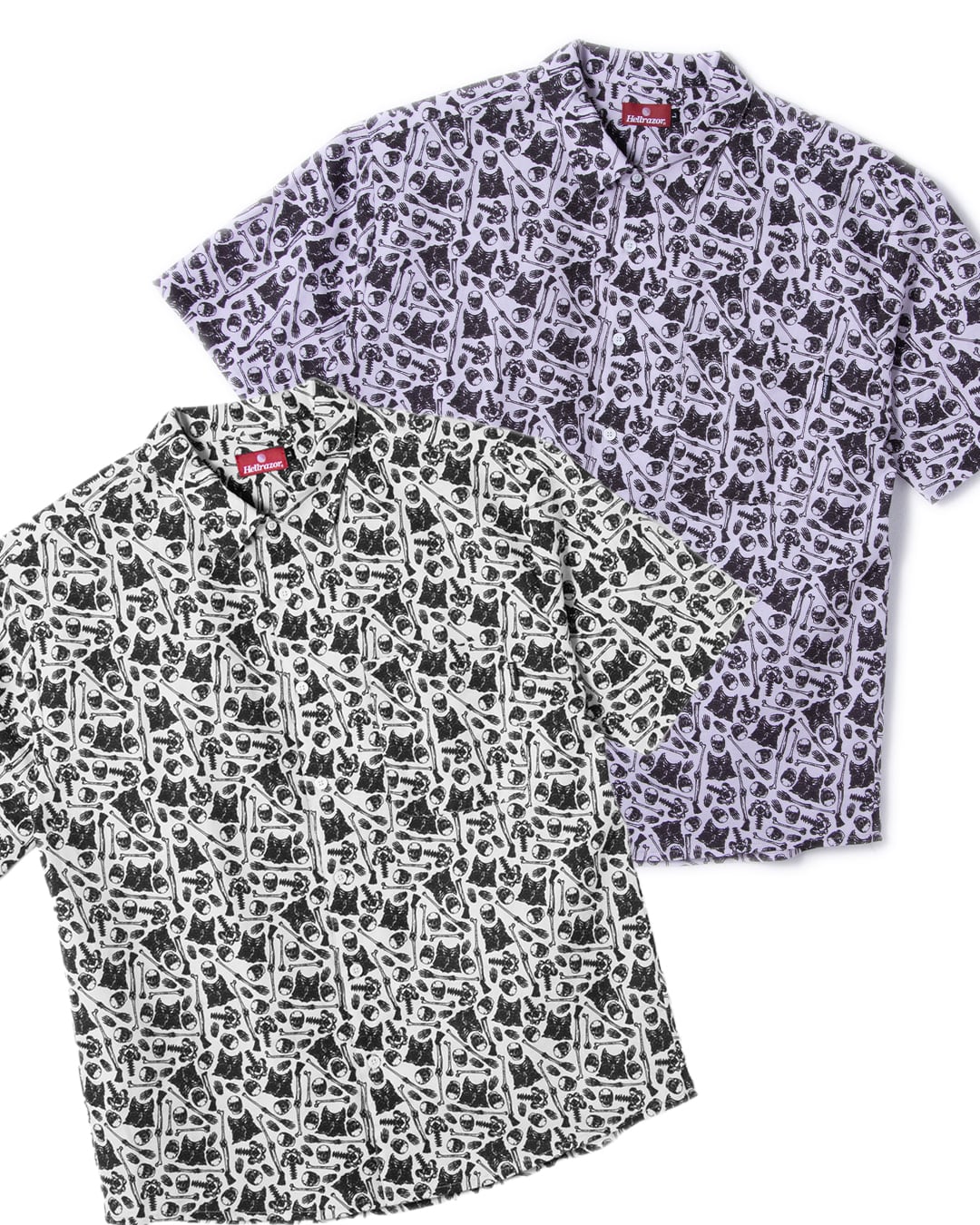 HELLRAZOR|SKULL OXFORD SHIRT -2Color- "送料無料"