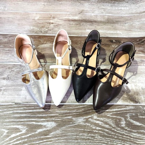 ポインテッドセパレートストラップパンプス/レディース/38-13337