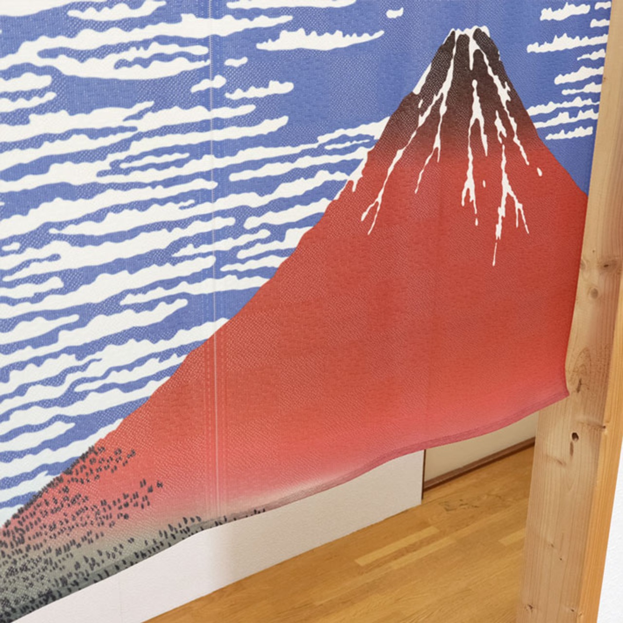 【受注生産】のれん 神奈川沖浪裏/凱風快晴 85×45cm