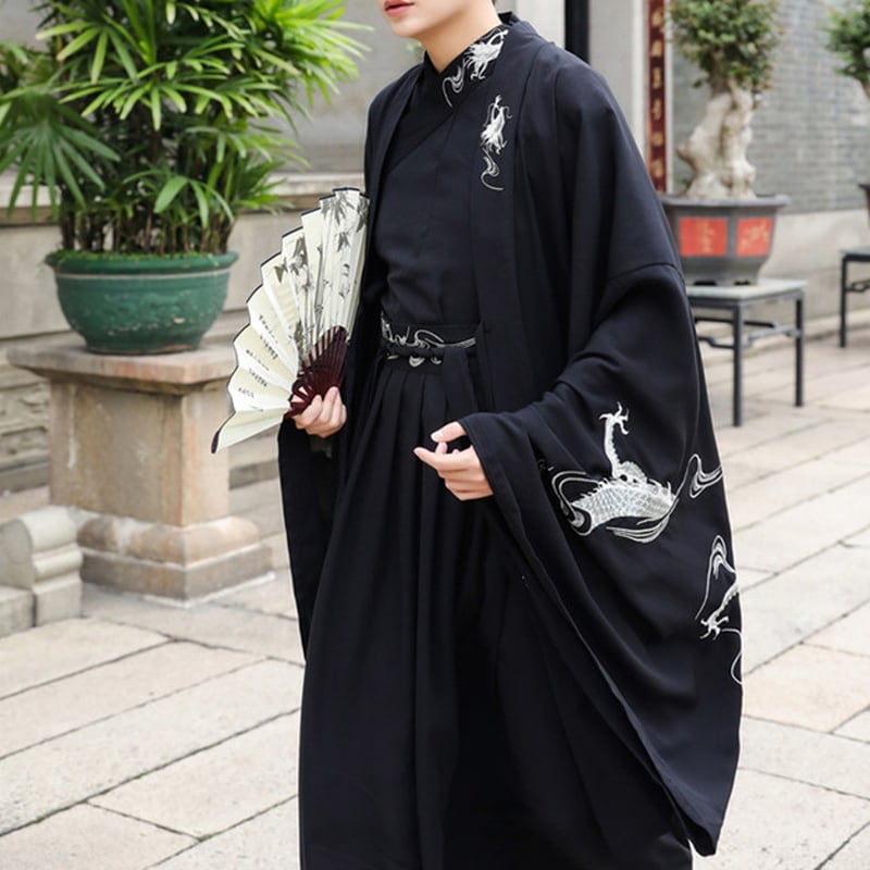 即納Mサイズ チャイナ風 セットアップ ユニセックス レトロ ドラゴン