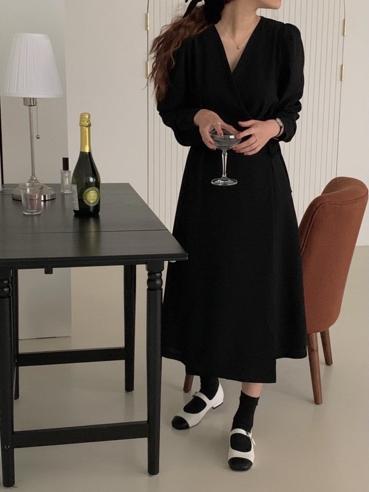 ラップロングワンピース【3色】