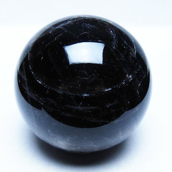 モリオン 黒水晶 丸玉 77mm スフィア 一点物 151-9237