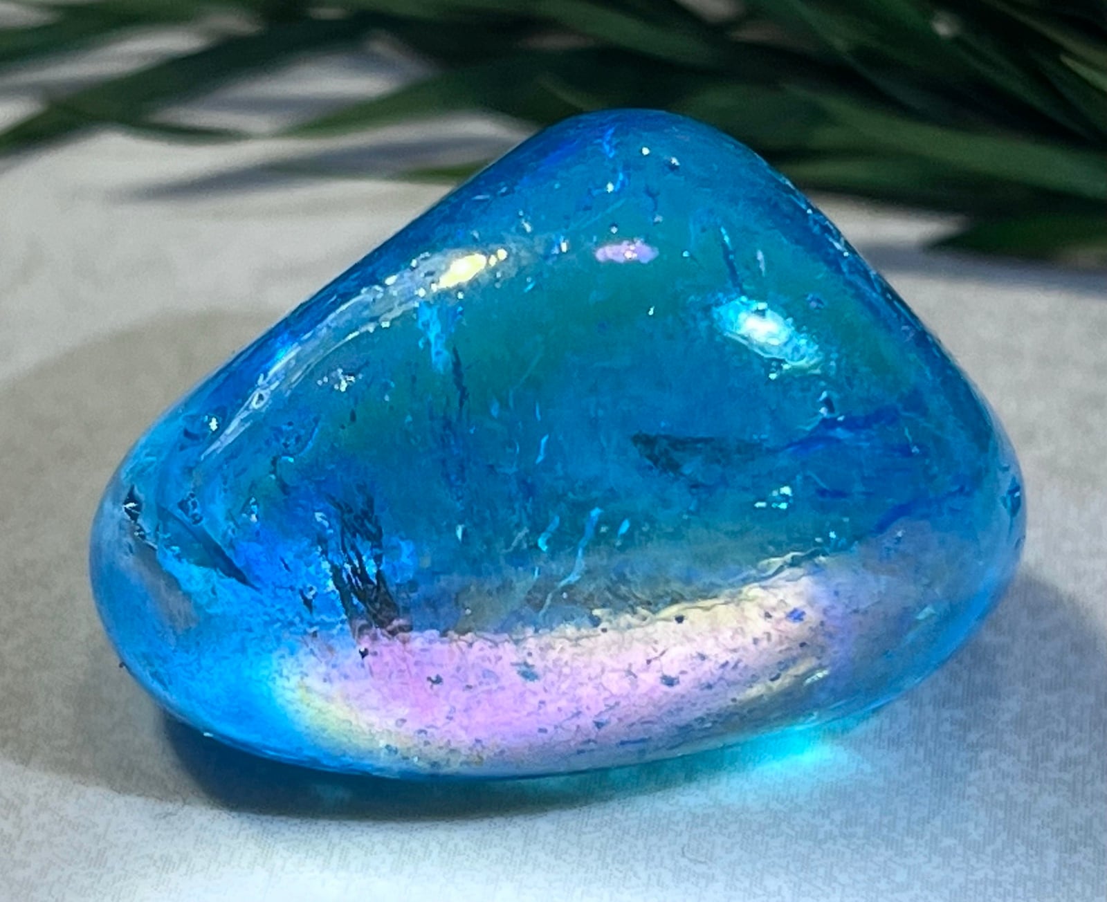 ブルー オーラ 水晶 クリスタル タンブル 原石 | Pay ID