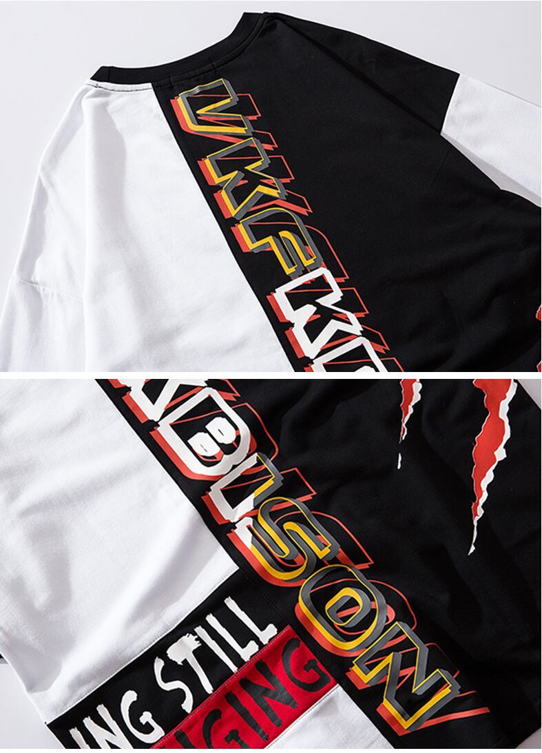 全2色 Tシャツ カットソー プリント カジュアル ストリート 