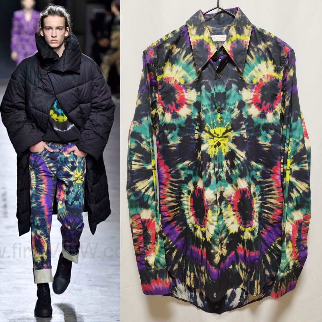 Dries Van Noten 2019AW タイダイシャツ ドリスヴァンノッテン 