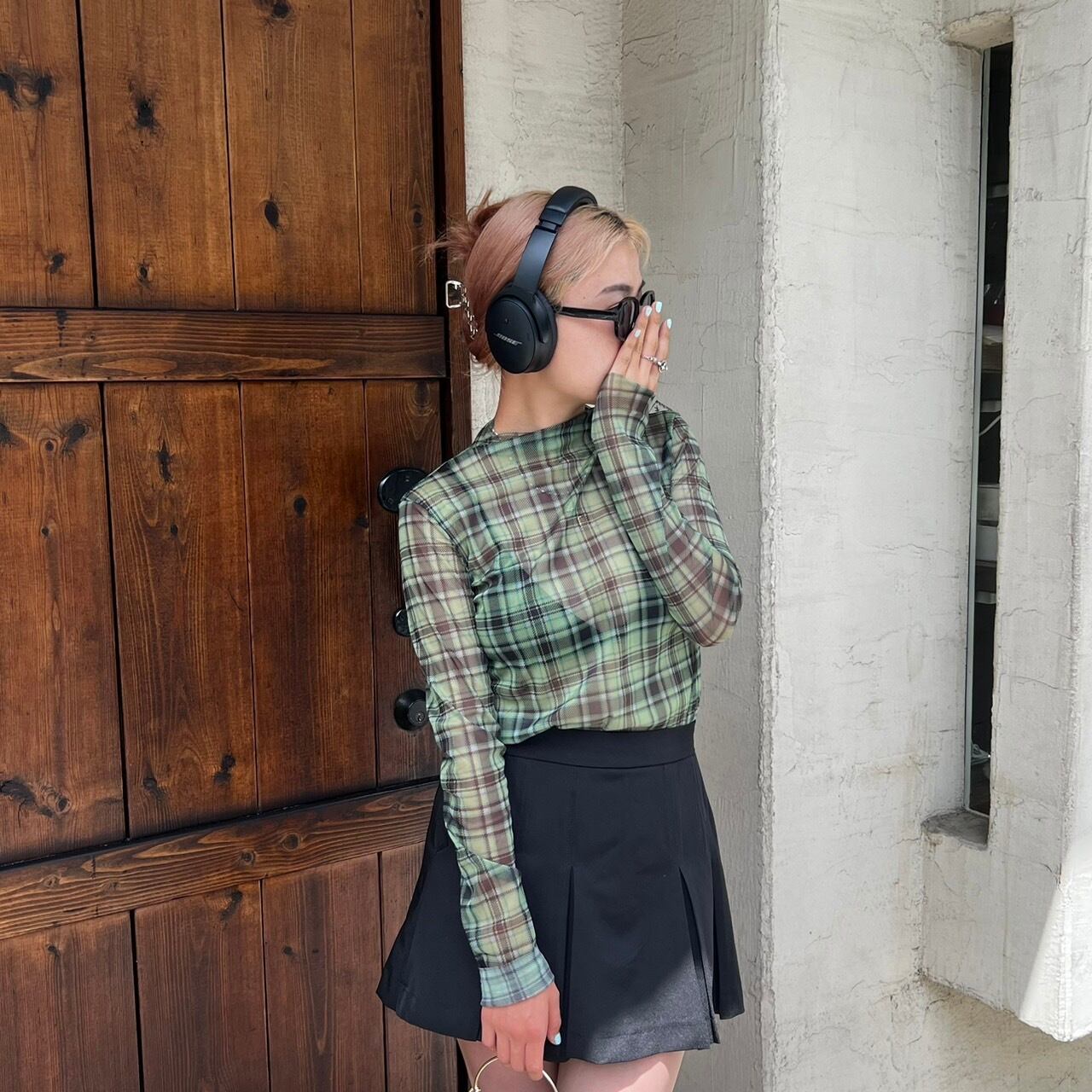 トップス Conan.suki チェック柄シアートップス_LN02348 | lanan(ラナン)