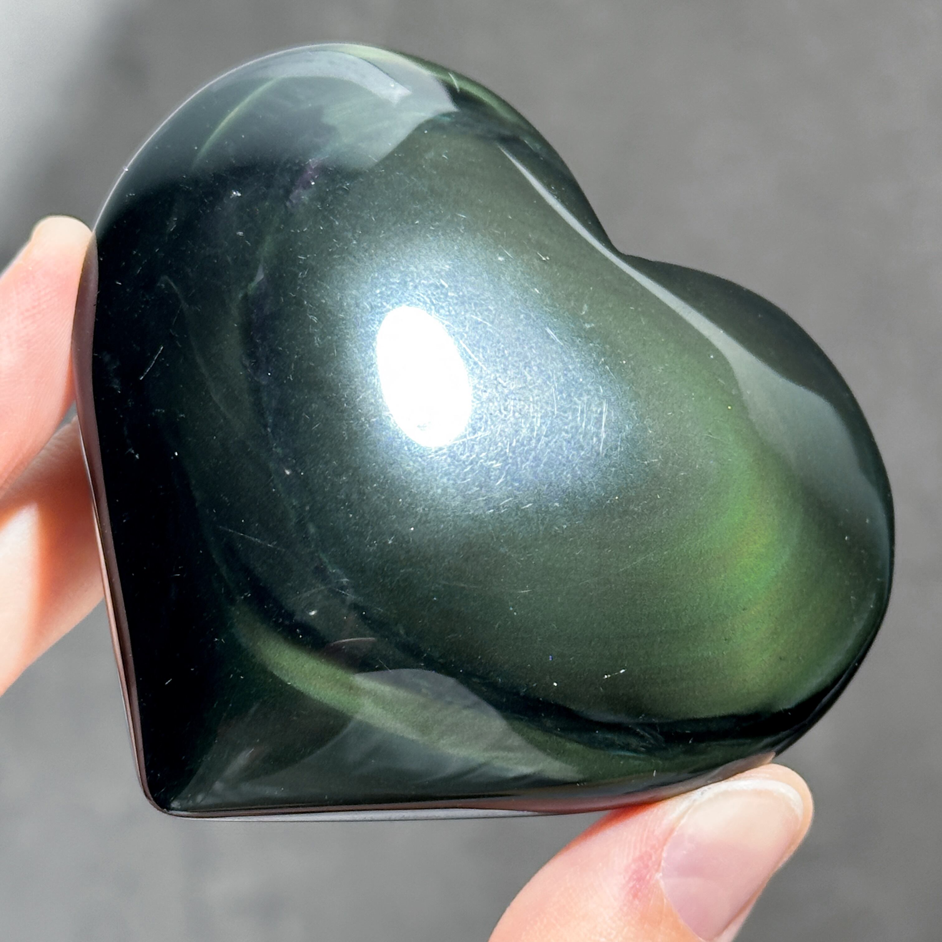 レインボーオブシディアン ハート15◇ Rainbow obsidian ◇ 天然石