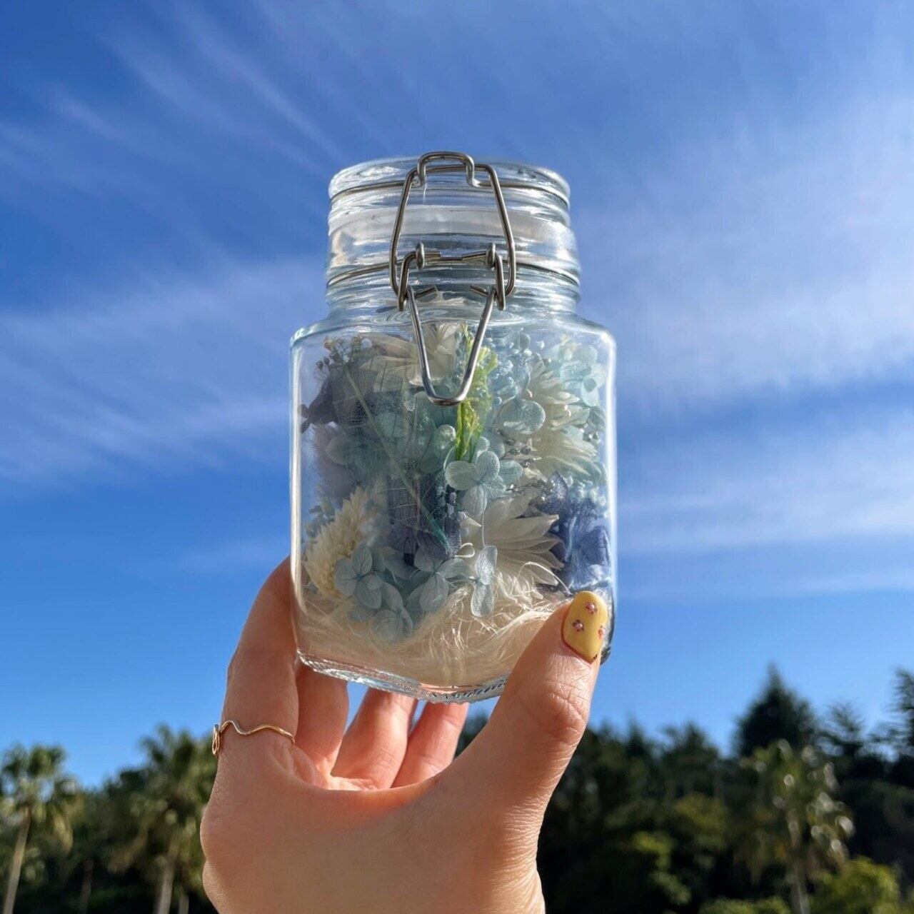 【期間限定】きらめく海色fragrance bottled flower