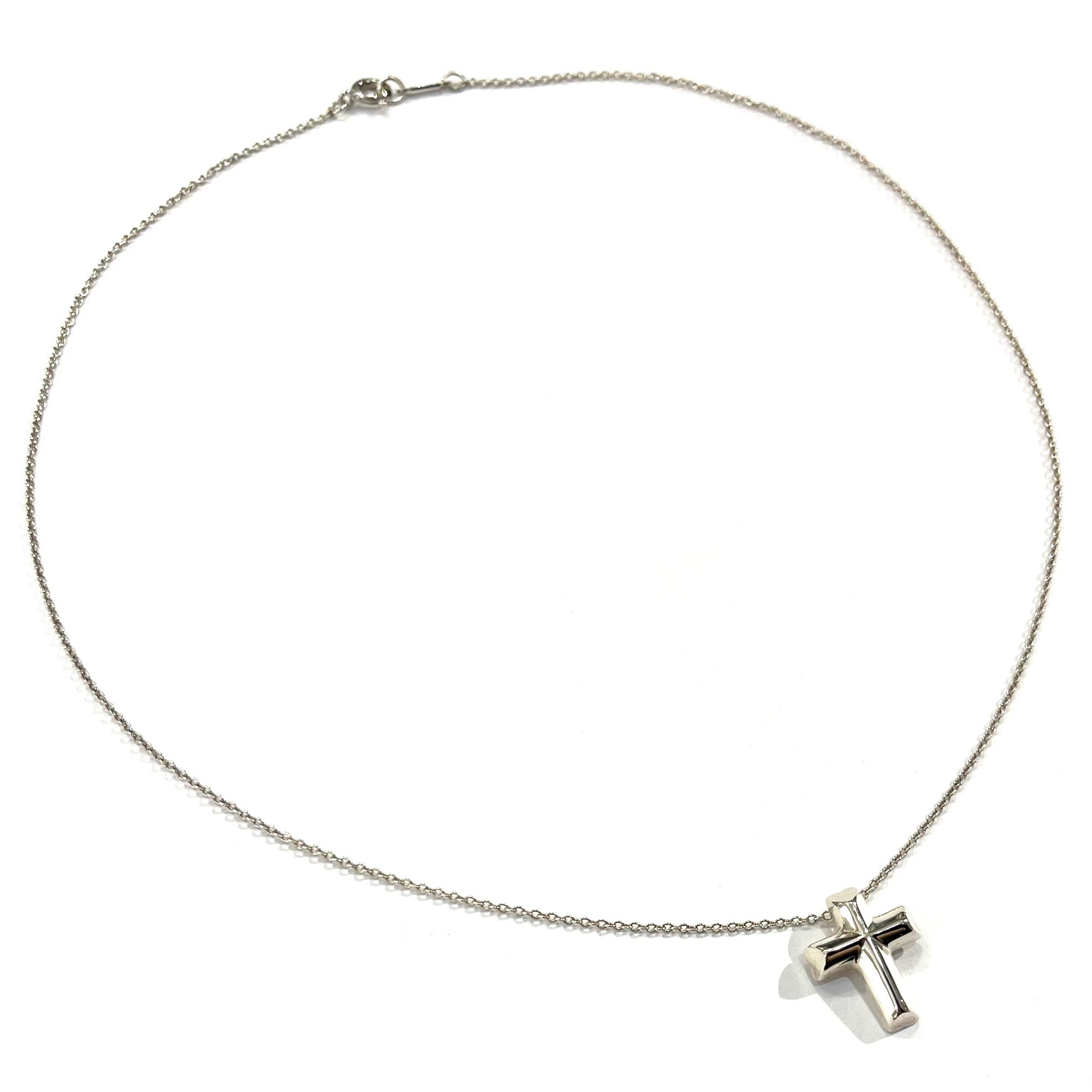 TIFFANY&CO.】T2810 テンダネスハート クロスネックレス SV925 41cm