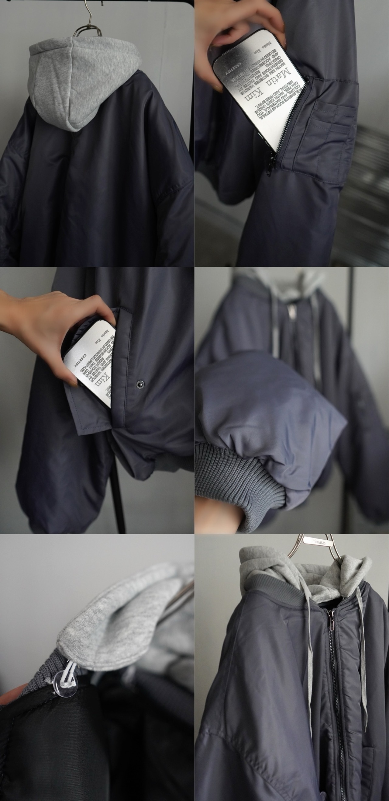2wayフーディージップMa1【unisex】/Blue