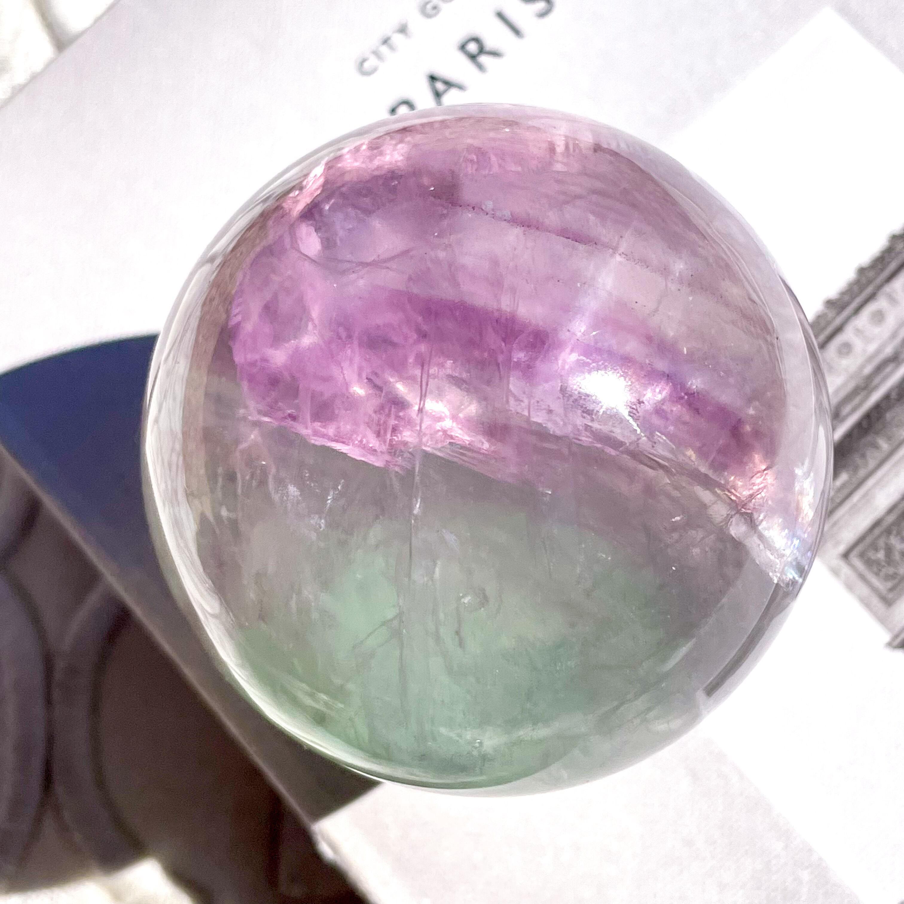 Watermelon Fluorite Sphere 4