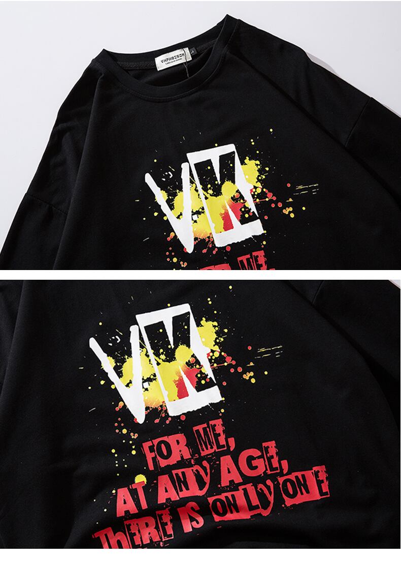 全2色 Tシャツ カットソー プリント カジュアル ストリート 