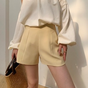 ハイウエストワイドレッグショートパンツ　21444