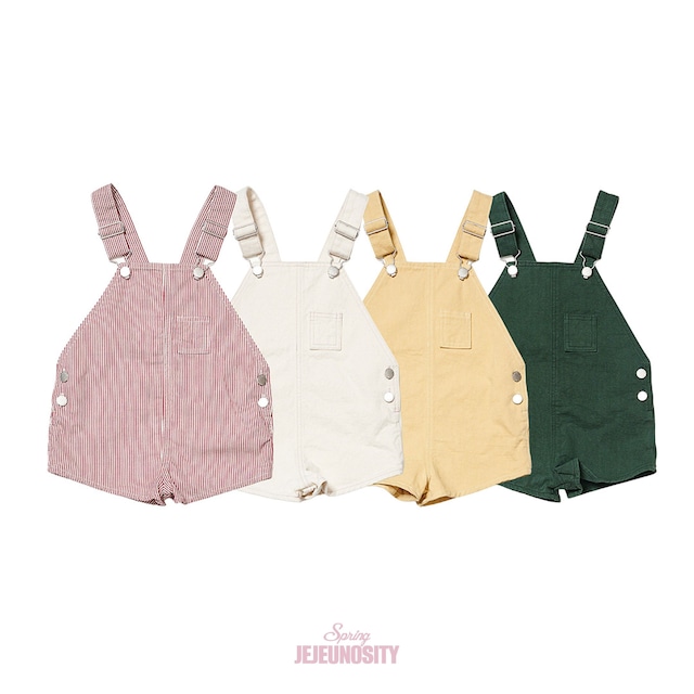 【取寄】jejeunosity|cotton very short overalls|コットンベリーショートオーバーオール|18m-XL|baby&kids|26 spring