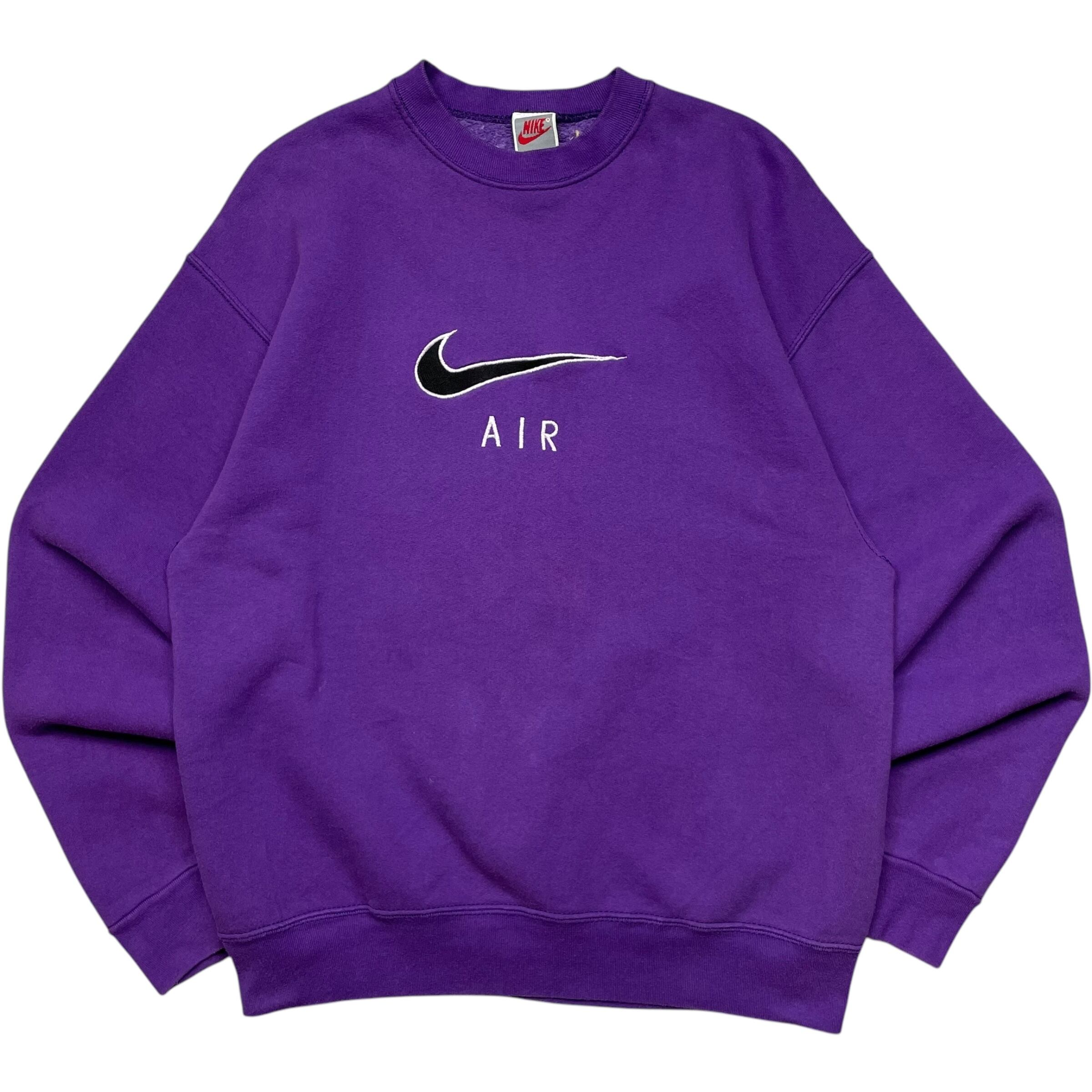 《L》ブートレグ NIKE ナイキ スウェット 刺繍ロゴ パープル no.6329
