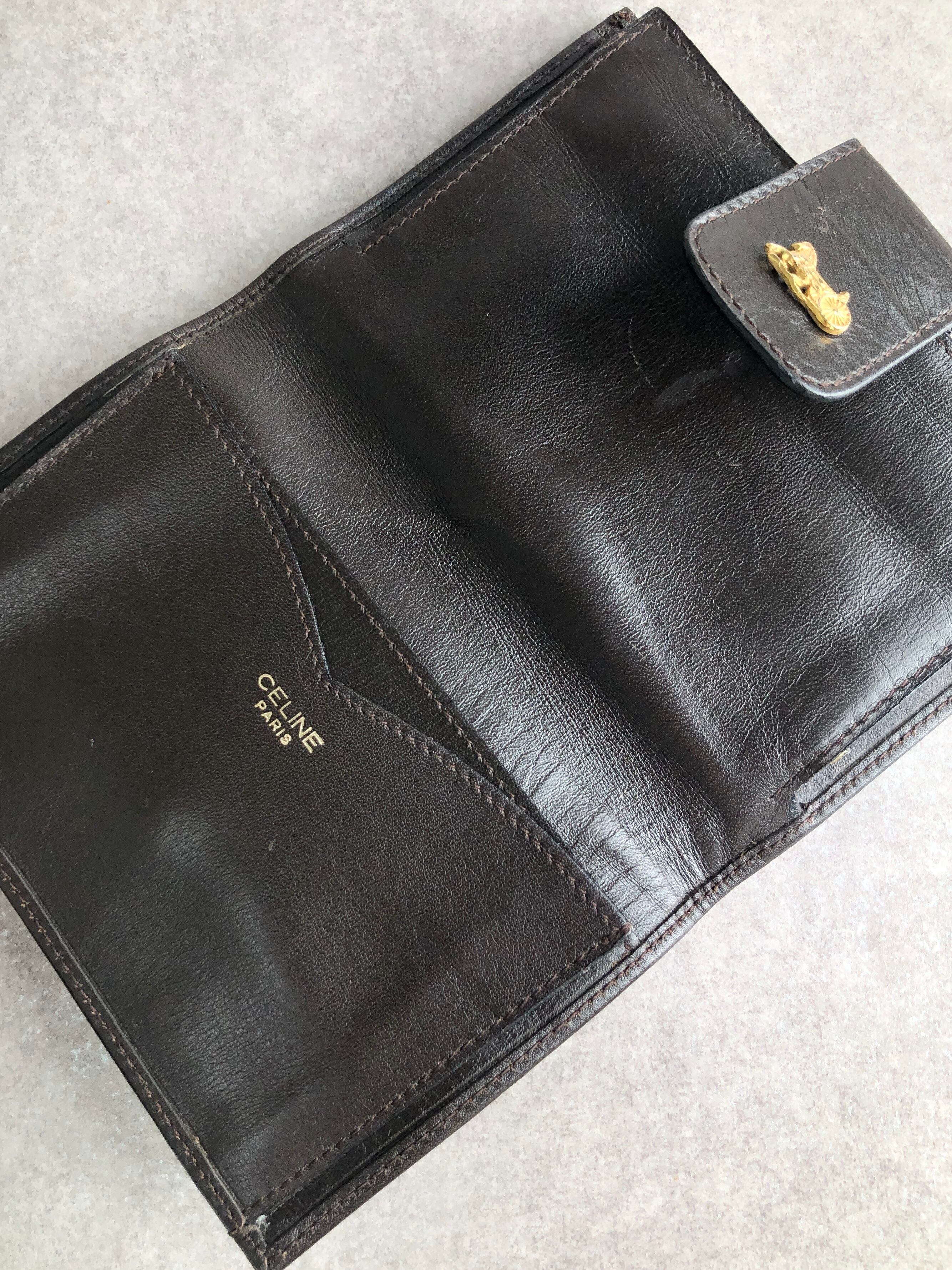 CELINE セリーヌ サルキー 財布 ブラウン 馬車 ボースキャリッジ