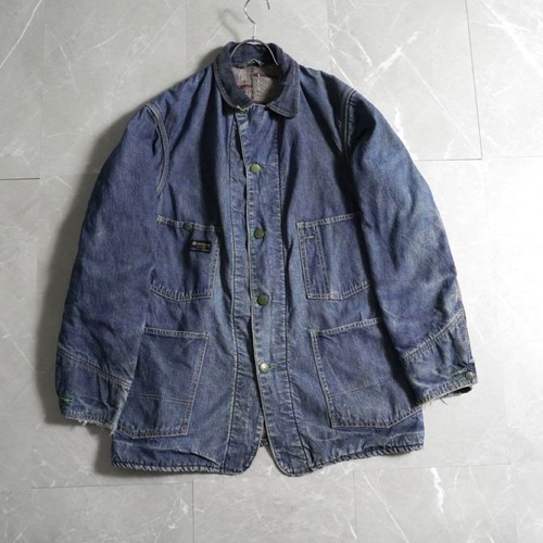 OSHKOSH Cover All 60s オシュコシュ 60s カバーオール 裏地ブランケット 首振りボタン USA製 OSHKOSH Cover All 60s オシュコシュ 60s カバーオール 裏地ブランケット 首振りボタン USA製