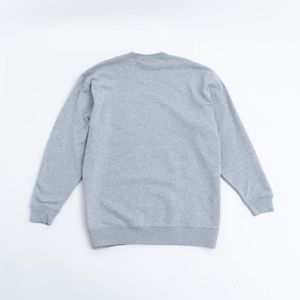 SHR! LOGO CREWNECK SWEATSHIRT (MIX GRAY/WHITE) | 裏パイルスウェットシャツ(ミックスグレー/ホワイト)