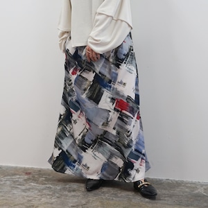 ニュアンス柄タイトシルエットスカート