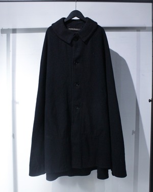 【Caka BLACK】20's〜30's Black Vintage Loose Wool Poncho