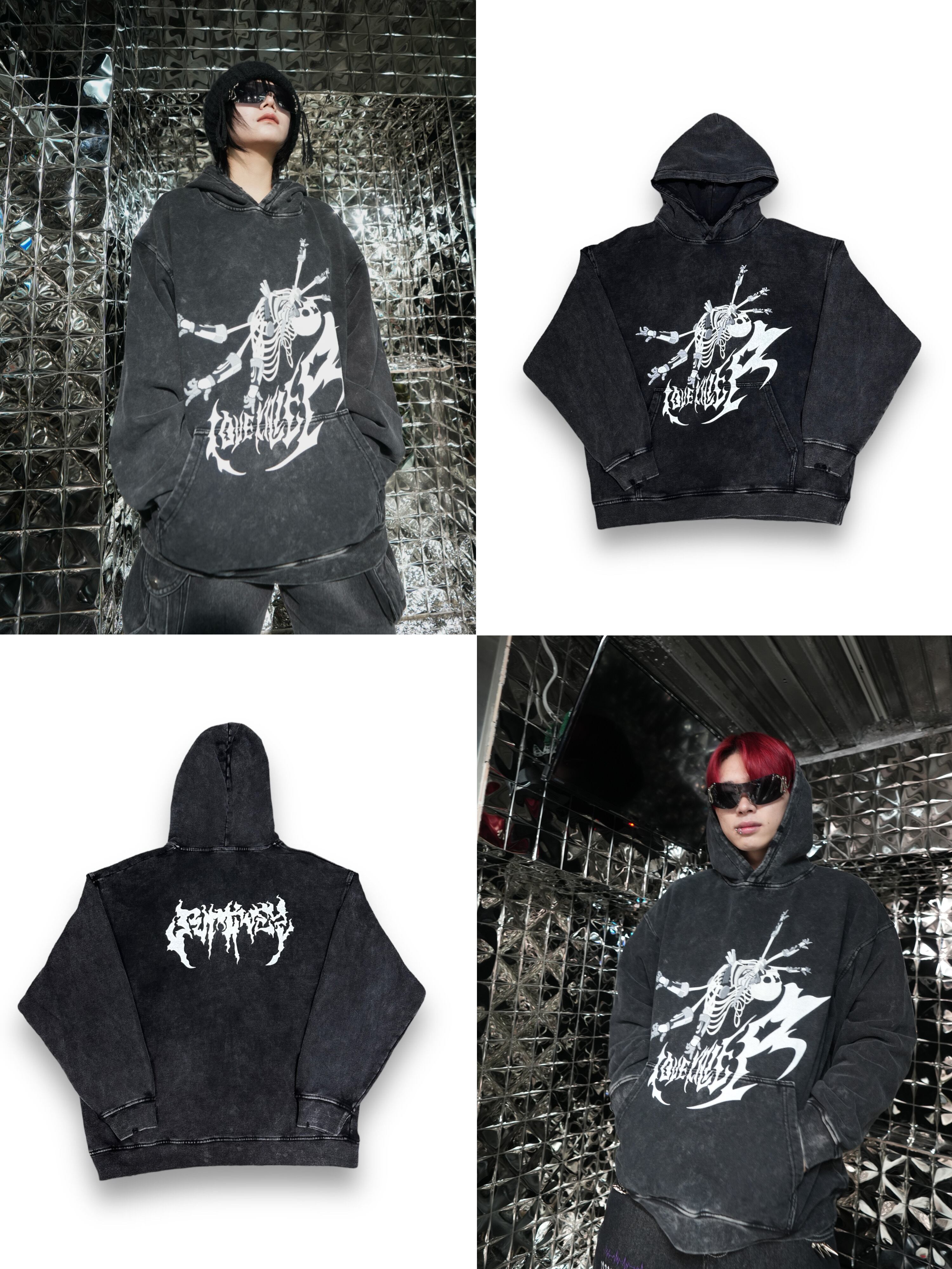 【LOVE KILLER】Skull golem Graphic logo hoodie by ruptivey