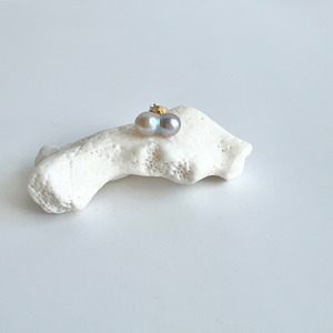 【URURU】Double Akoya  Pearl 14KGF Pierce / 双子あこや真珠　片耳