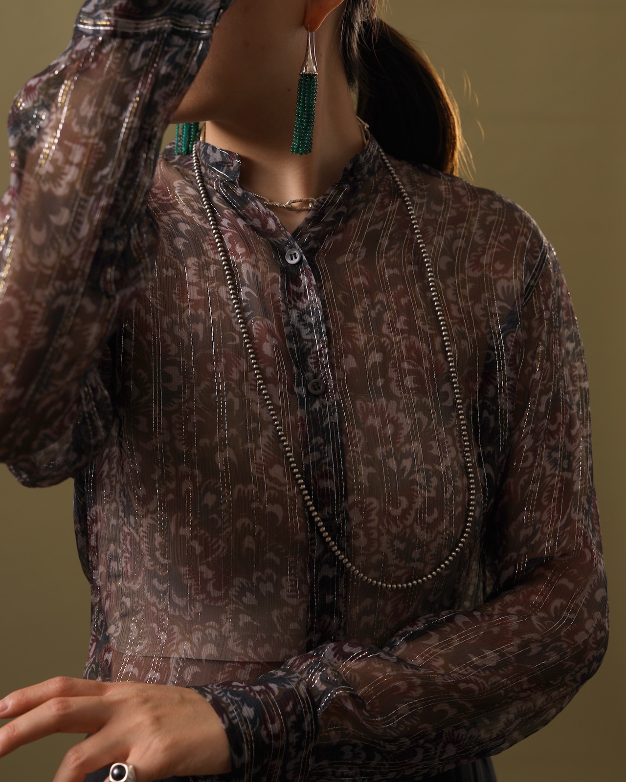 Dries Van Noten / Sheer Botanical Shirt