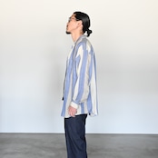 SHIRT8(グーチレーヨンストライプロングスリーブシャツデッドストック)