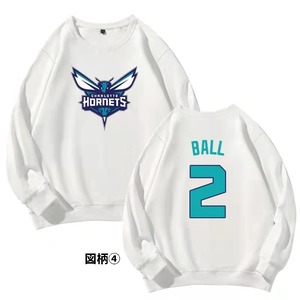 【トップス】HORNETS バスケットボールのプルオーバー 2111202058J