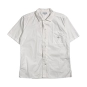 agnes b. homme アニエスベー サンダー デザイン 半袖 コットン シャツ S/ホワイト系 メンズ