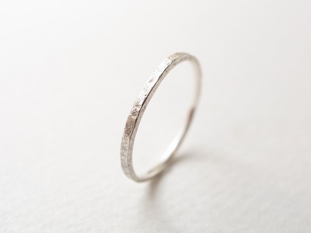 silver950/stone texture ring