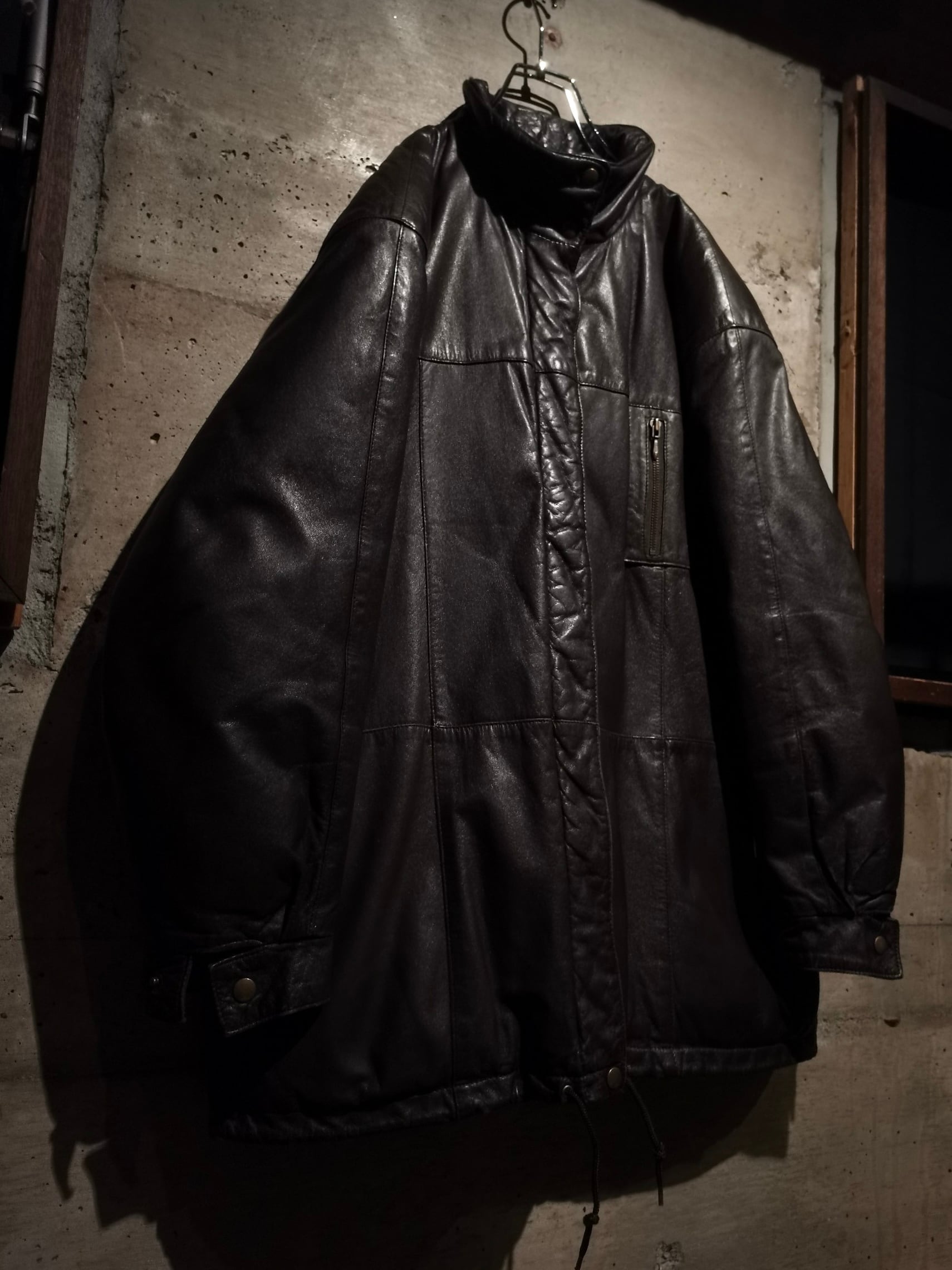 Caka】80〜90's “Eddie Bauer” Vintage Leather Down Jacket | Caka