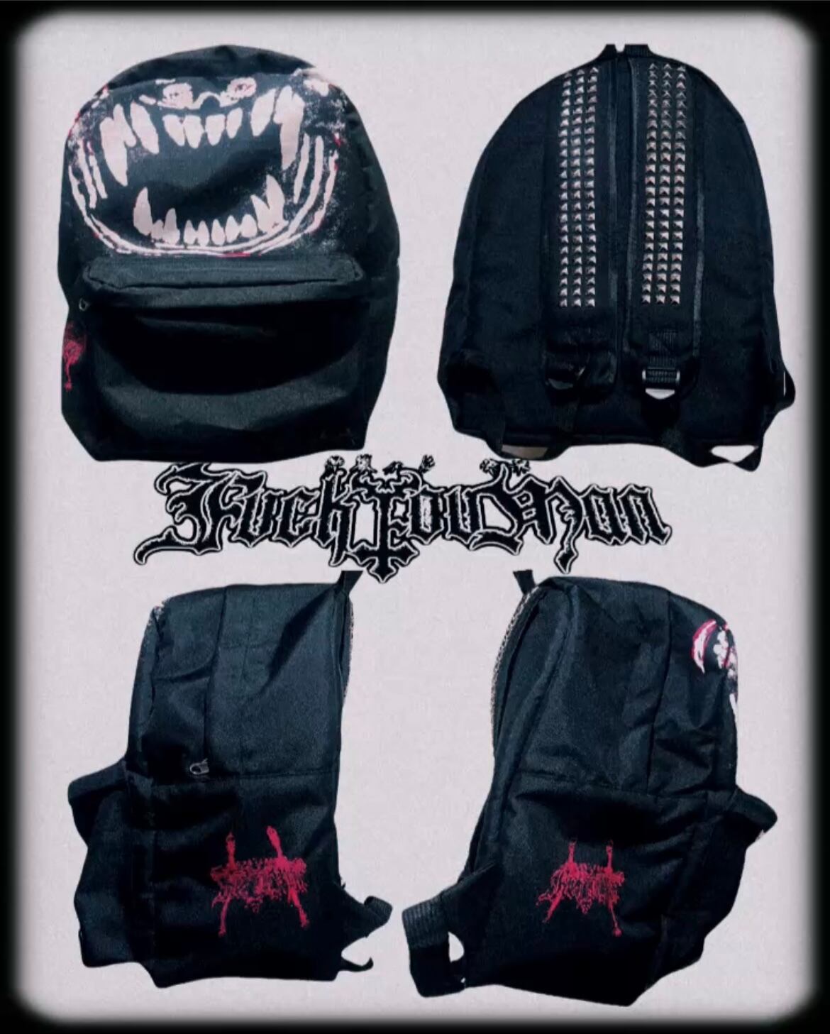 FUCK YOU MAN Studded Backpack | FUCK YOU MAN