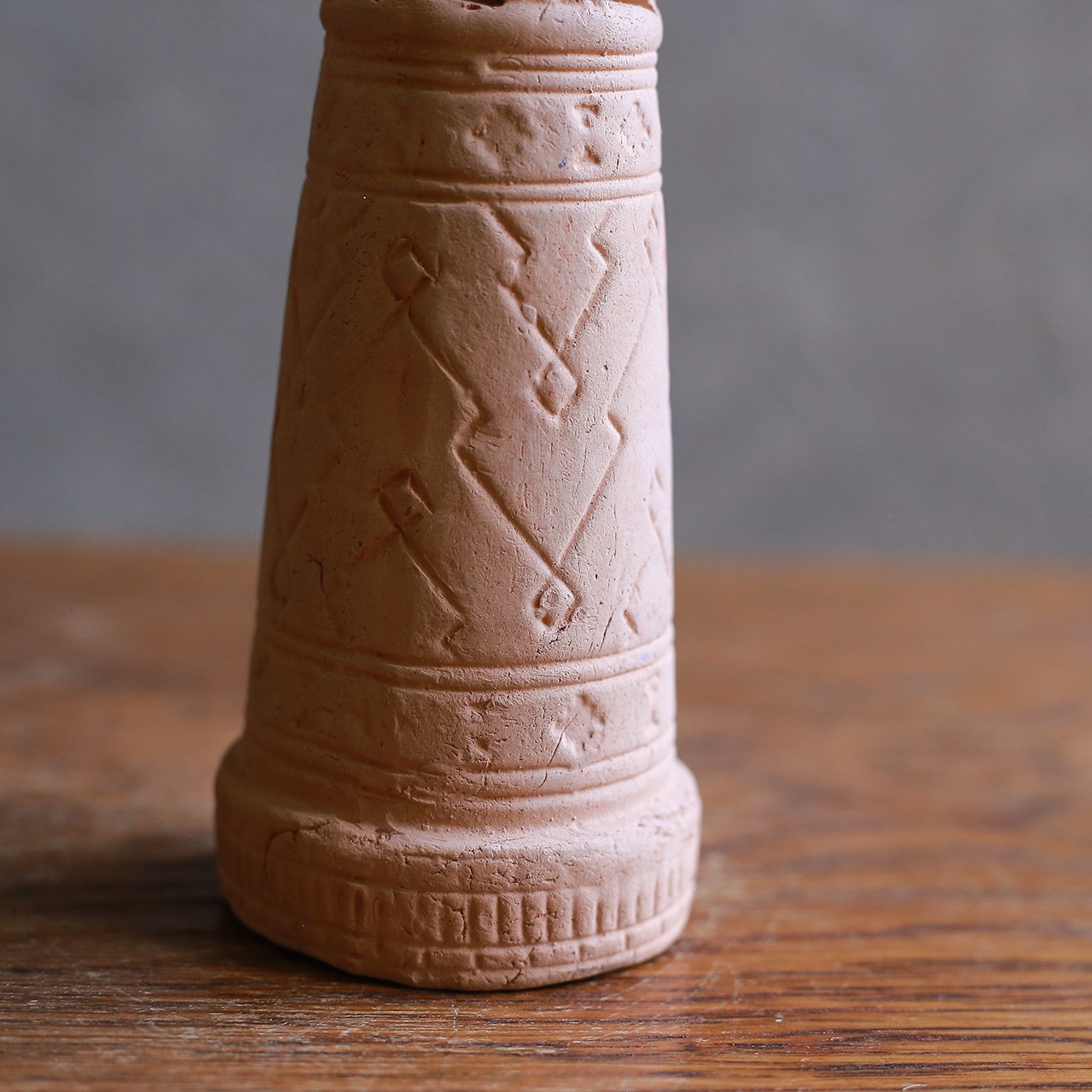 きのこ頭がかわいい、陶器の燈台