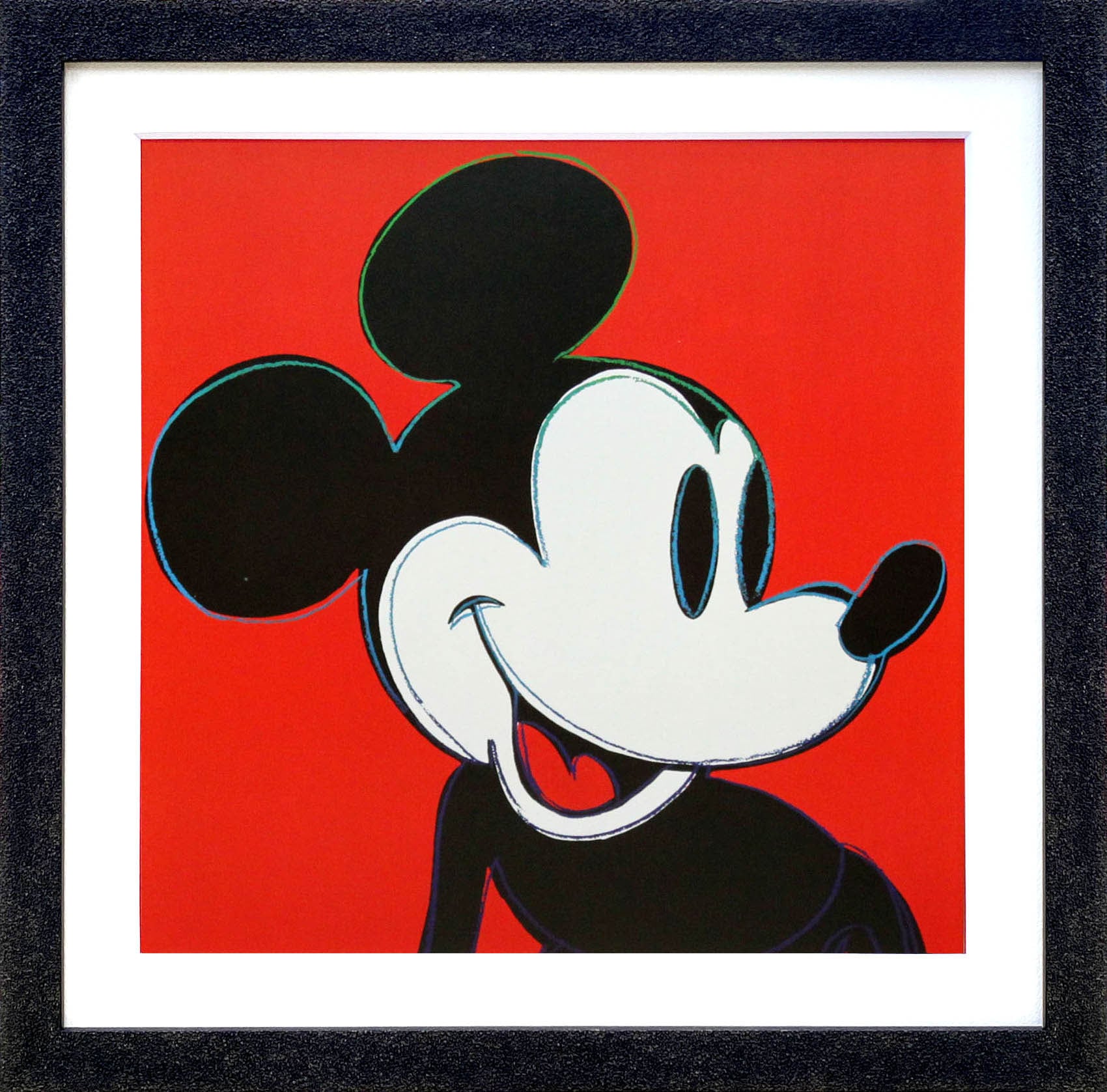 アンディ ウォーホル「ミッキーマウス(レッド)」展示用フック付ポスター ポップアート 絵画