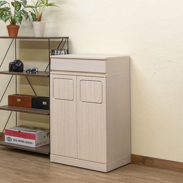 フラップ式ダストボックス2分別ナチュラル