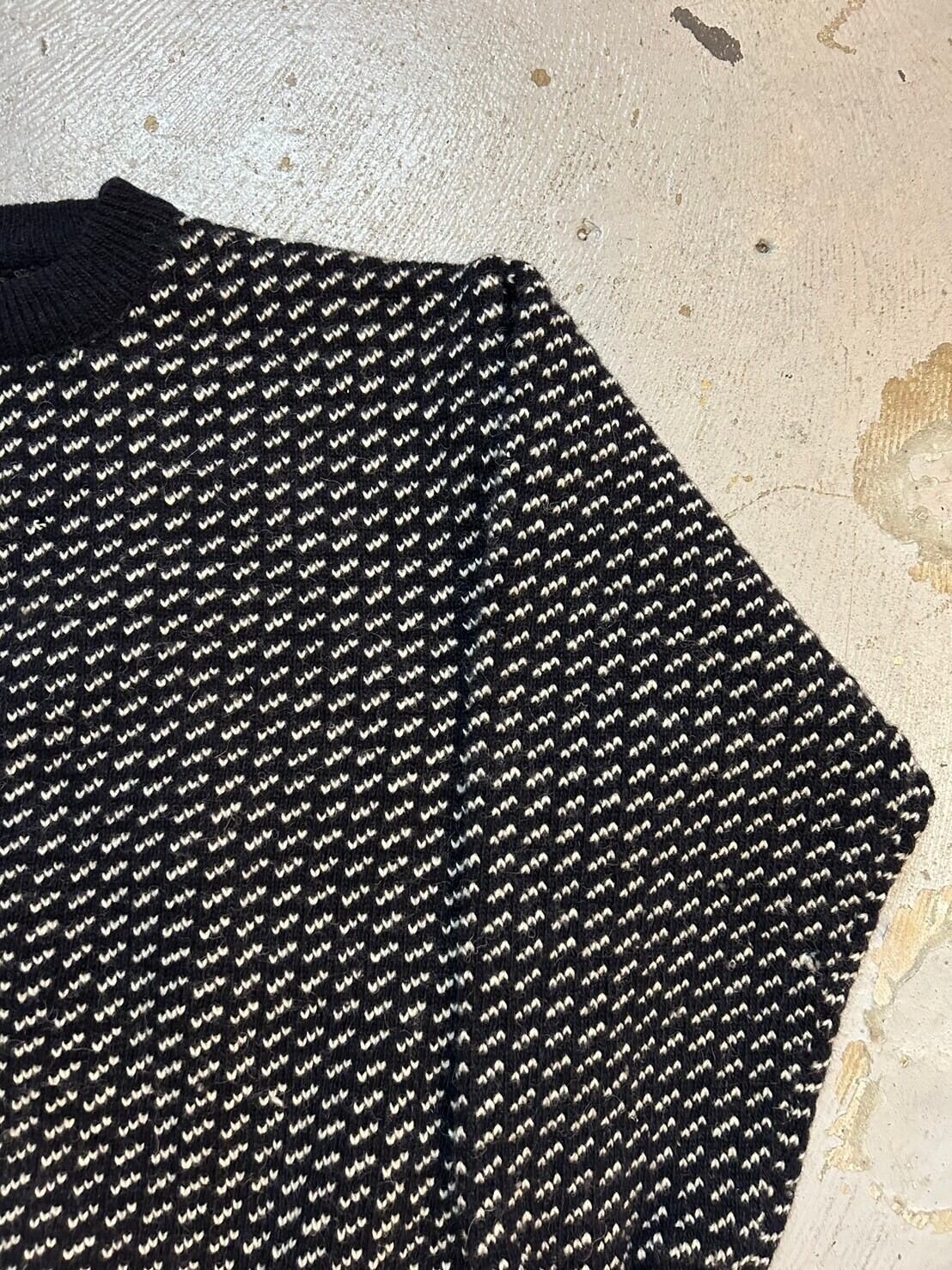 vintage 80's L.L.BEAN BIRDS EYE KNIT vintage clothing twoface