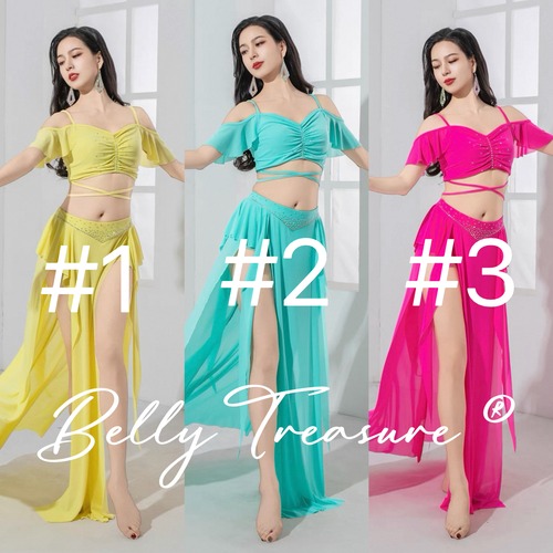 ベリーダンス　3カラー　レッスンウェア　QCZW ZM542　 202512