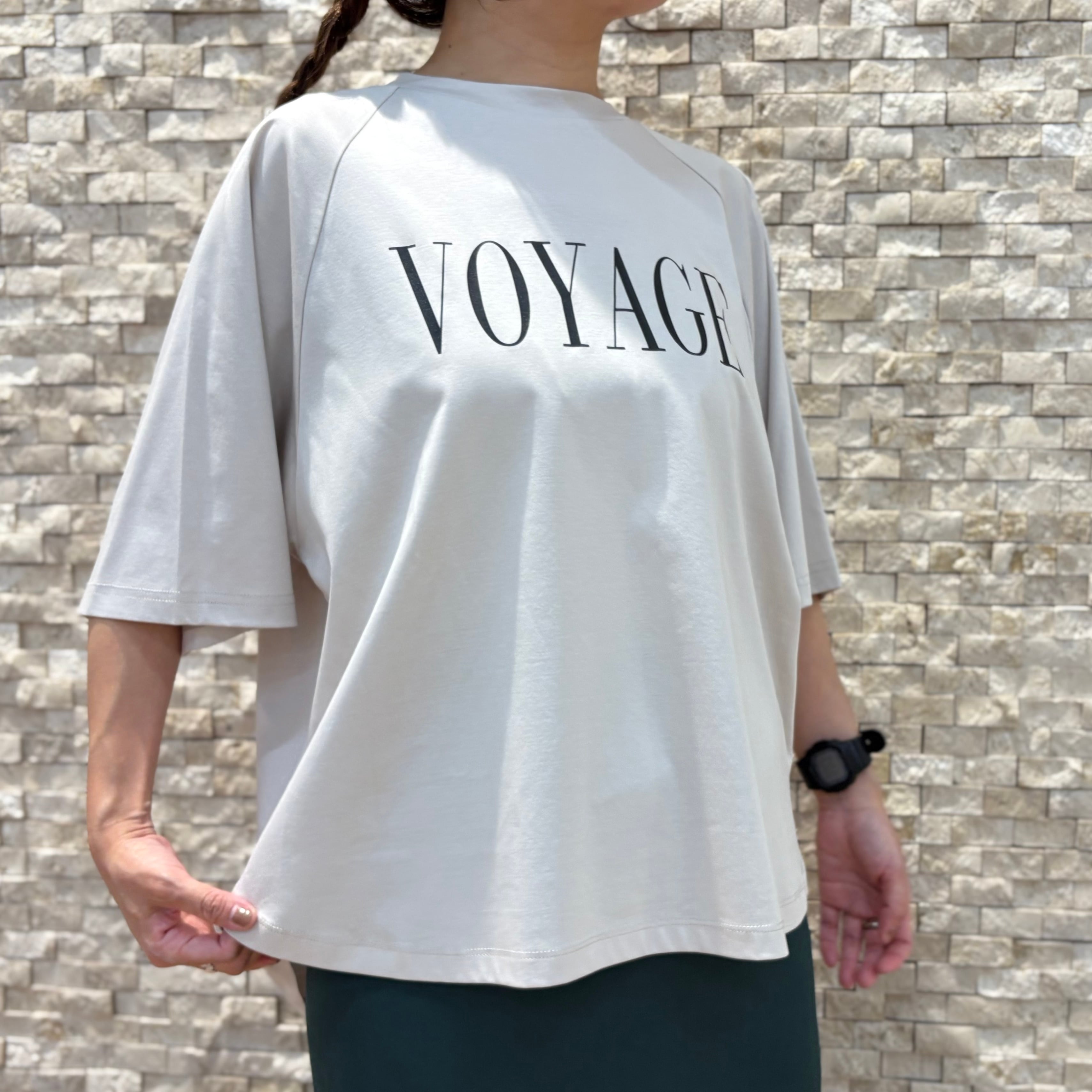【Hazelnut】VOYAGEプリントロゴTシャツ(25189)