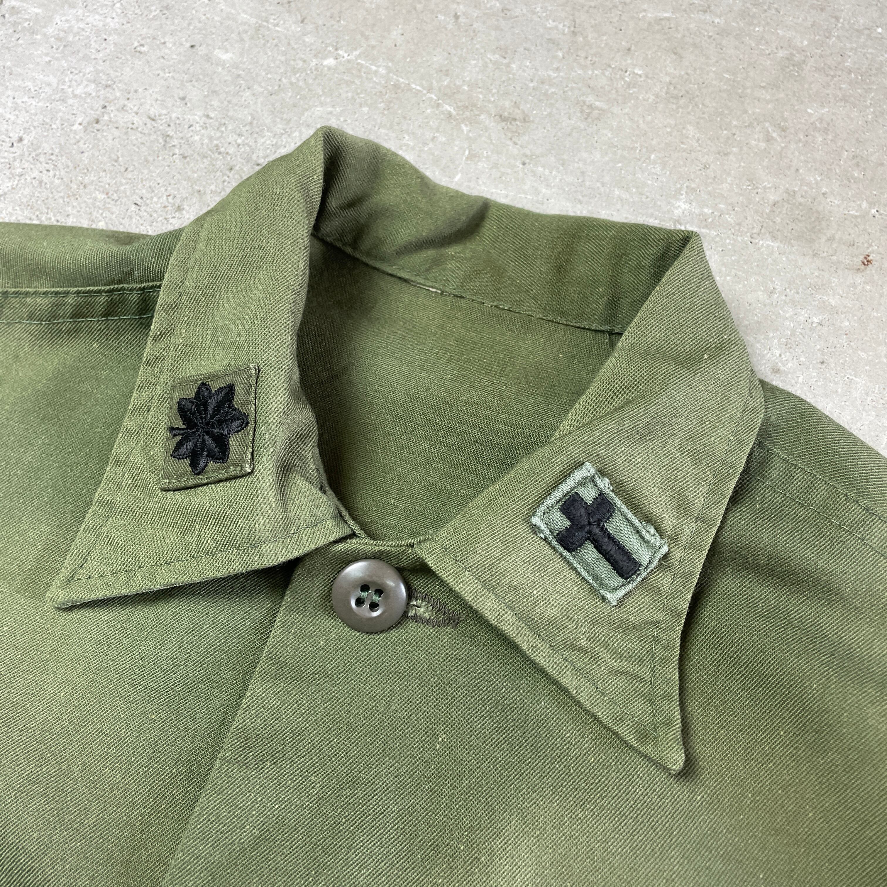 70年代〜 U.S.ARMY 米軍実品 ユーティリティシャツ メンズM相当 古着 