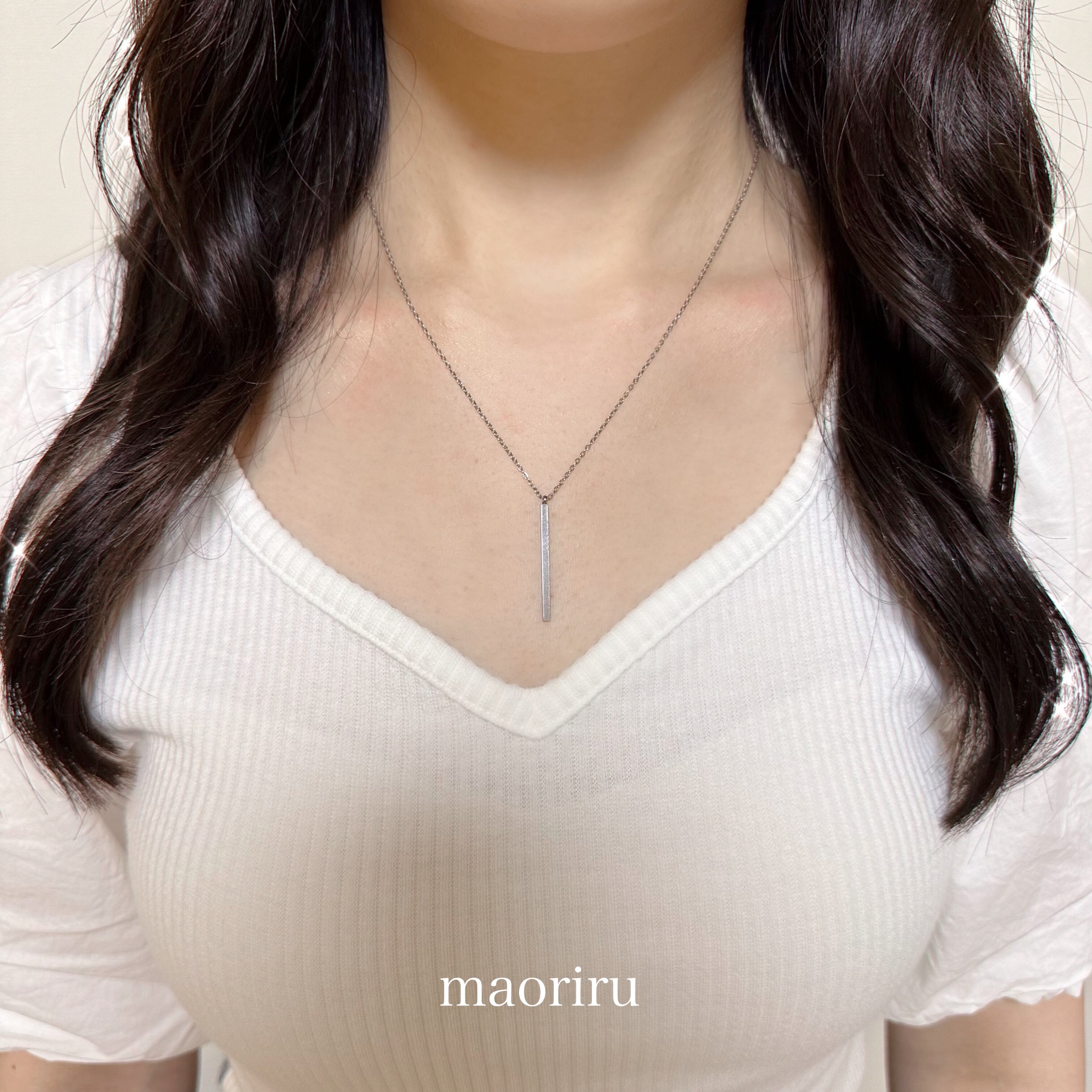 金アレ対応 316L 揺れるサージカルステンレスネックレス (065)