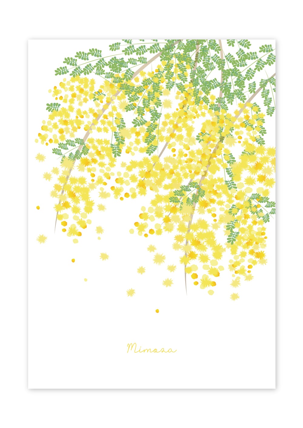 【送料無料】ミモザ インテリア ポスター北欧 おしゃれ 絵画 絵 壁掛け モダン オーダー【受注生産】