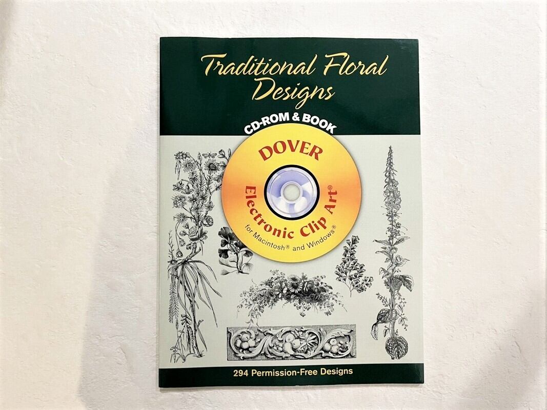 【VA283】Traditional Floral Designs CD-ROM and Book /visual book