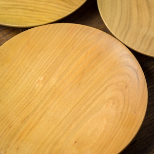 ヤマザクラ材 7寸ウッドプレート（パン皿・木の皿・木製プレート）／Canaria Wood Works