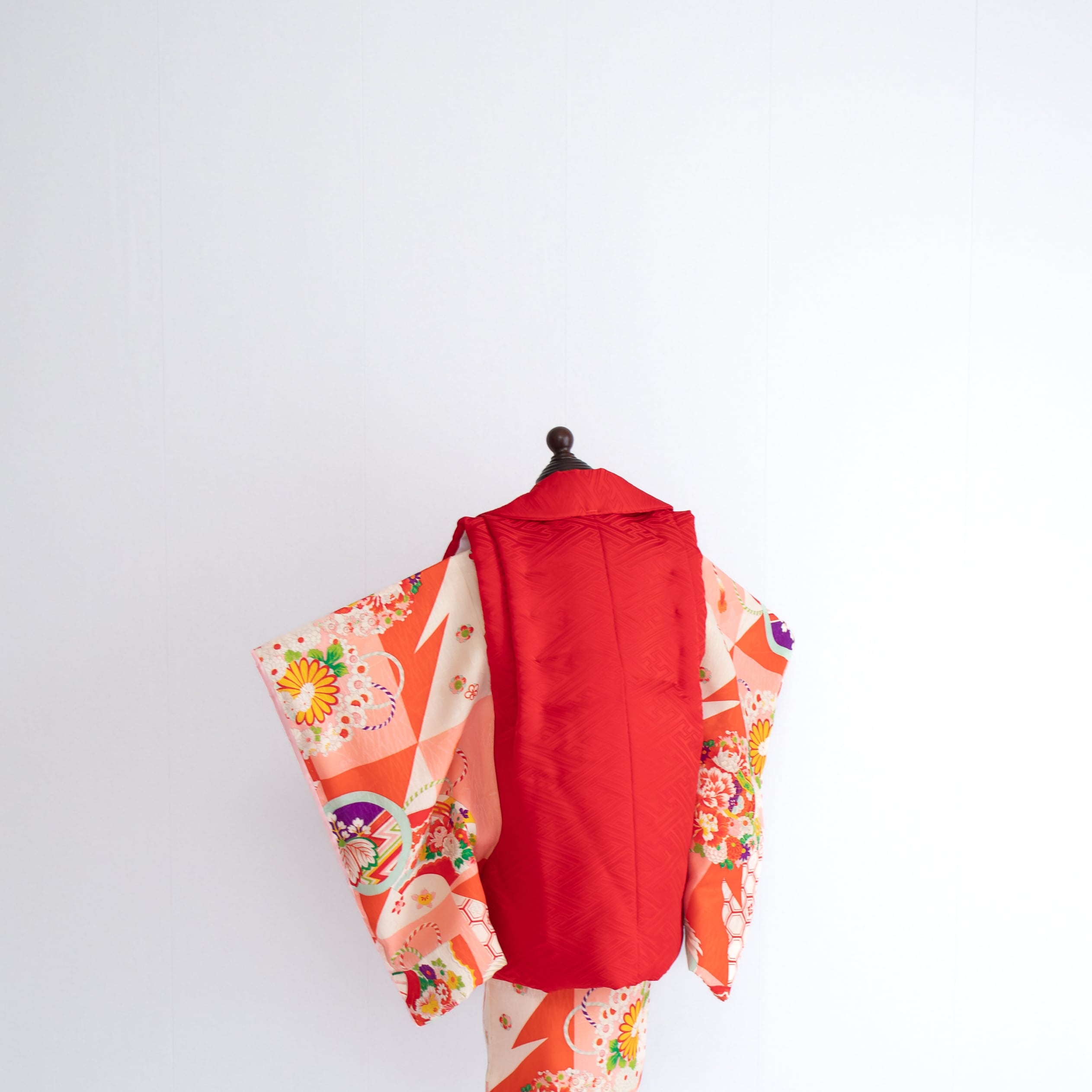 女の子被布style『桃花扇』/SS3018 (対応身長目安 腰揚げ無の場合 82㎝~86㎝) (腰揚げ有の場合 82㎝~90㎝)