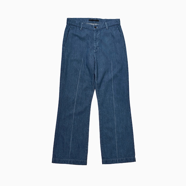 【WOMEN'S】ORGANIC COTTON DENIM SHOECUT PANTS / オーガニックコットンデニムシューカットパンツ (LIGHT BLUE）