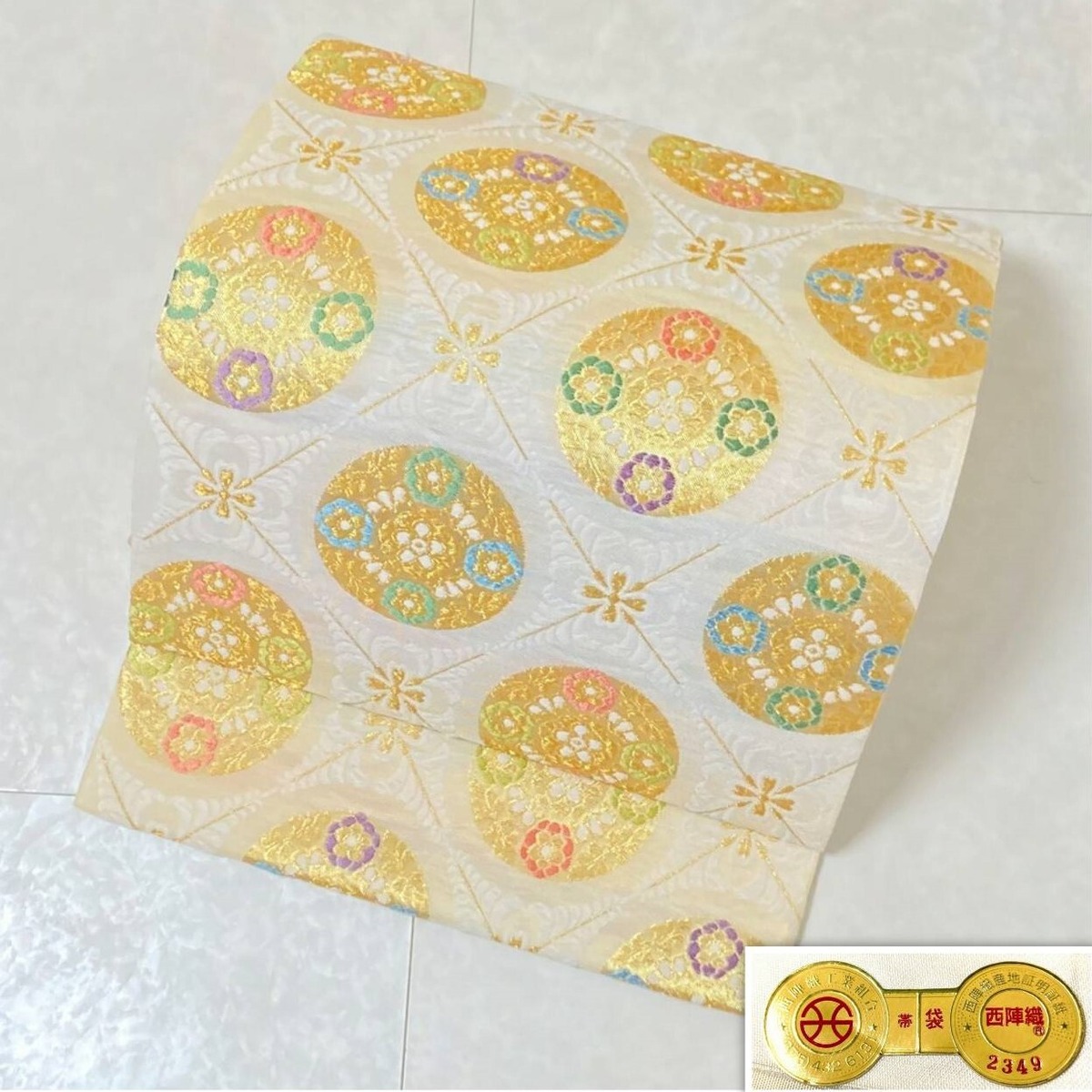 新品 西陣織 つづれ唐織 橋本清織物 袋帯 白 アイボリー 427 | kimono 