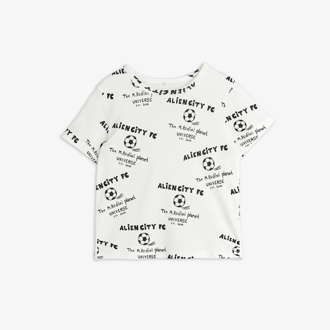 【26SS】minirodini( ミニロディーニ )Alien city FC aop ss tee(80-86/92-98/104-110/116-122/128-134/140-146)半袖Tシャツ サッカー