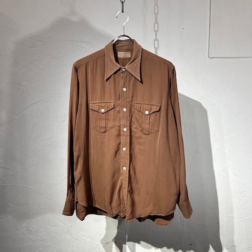 40s Airman Piace Dyeing Rayon Shirt