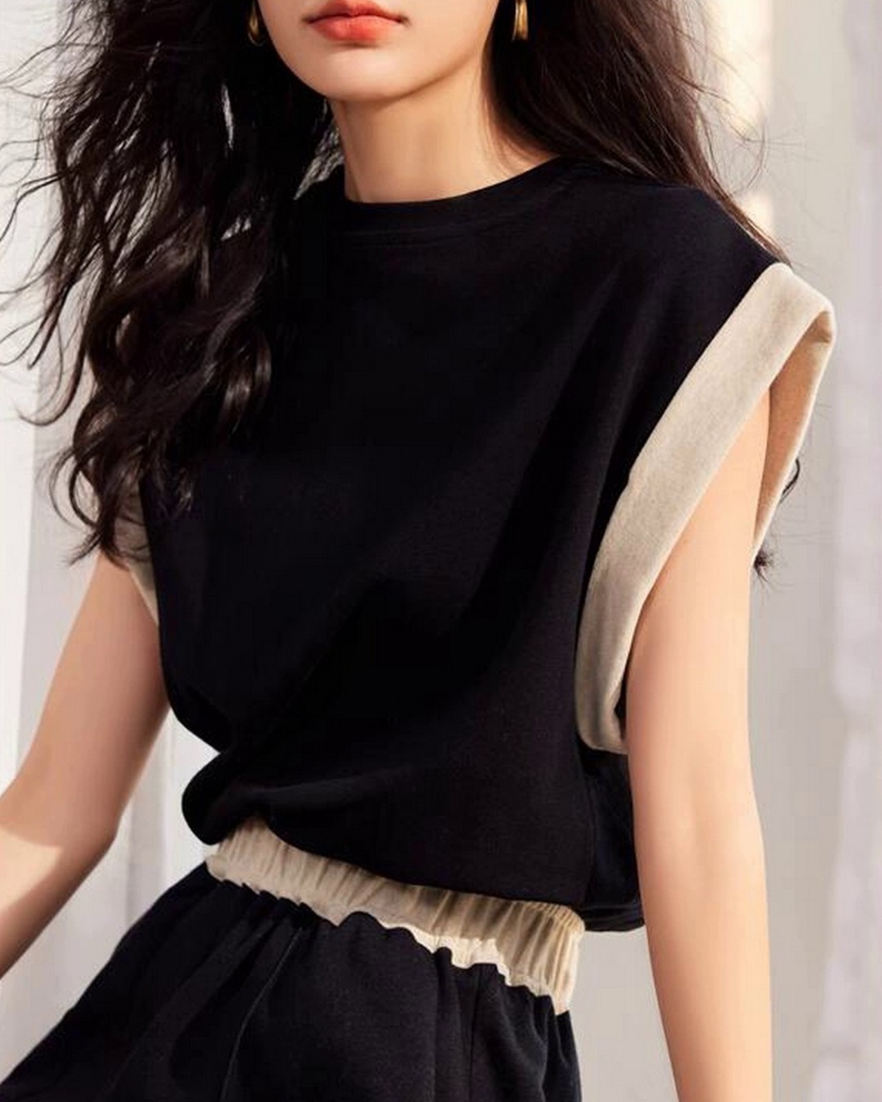 フレンチスリーブ&ショートパンツ セットアップ 2color A0164 - 10